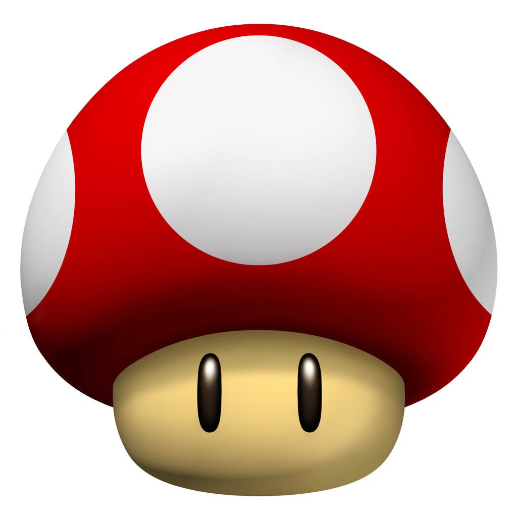 red mushroom with white spots