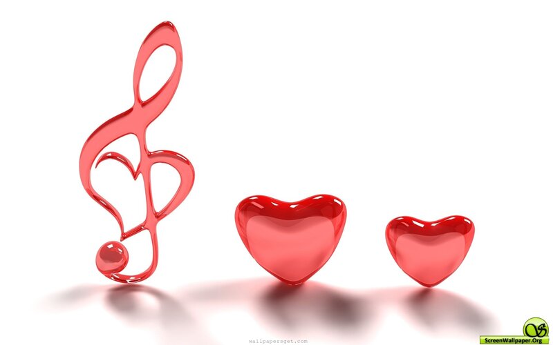Red Musical Symbols — Clean