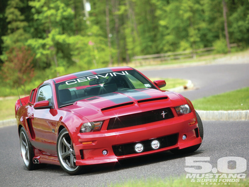 Red Mustang Car — Dynamic, Afternoon, Photograph