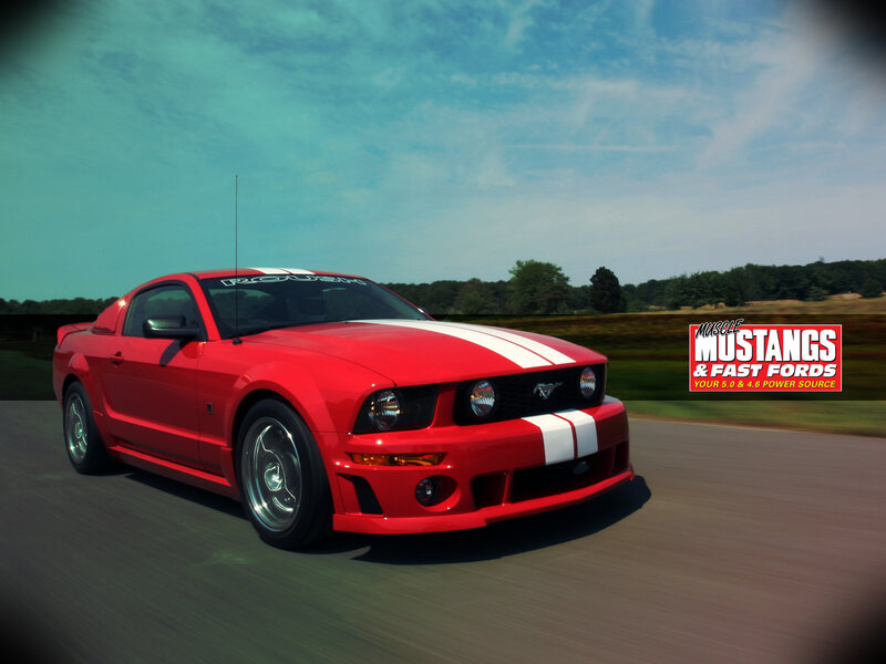 Red Mustang Car — Dynamic, Afternoon