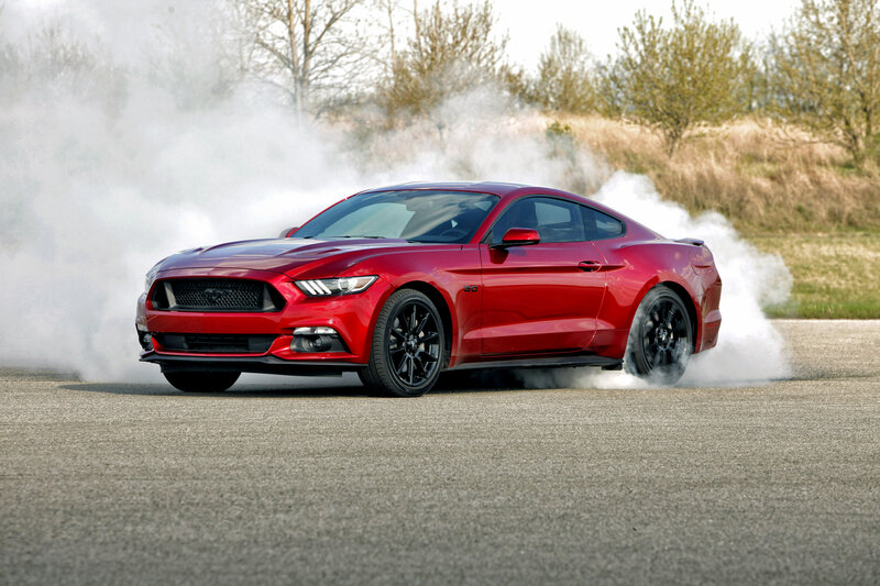 Red Mustang Car — Dynamic, Spring, Photograph