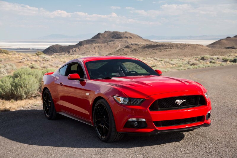 Red Mustang Car — Open