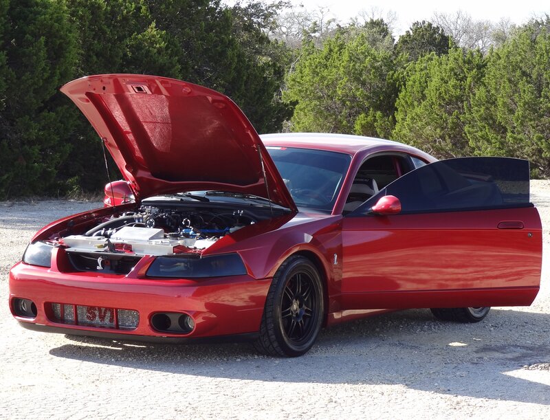 Red Mustang Car — Outdoor, Afternoon