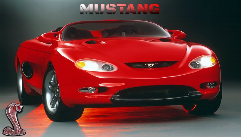 Red Mustang Concept Car — Dramatic