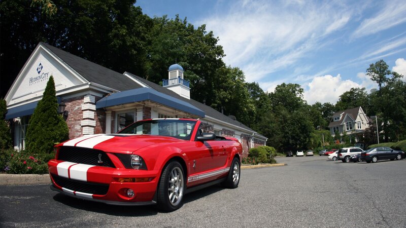 Red Mustang Convertible — Bright