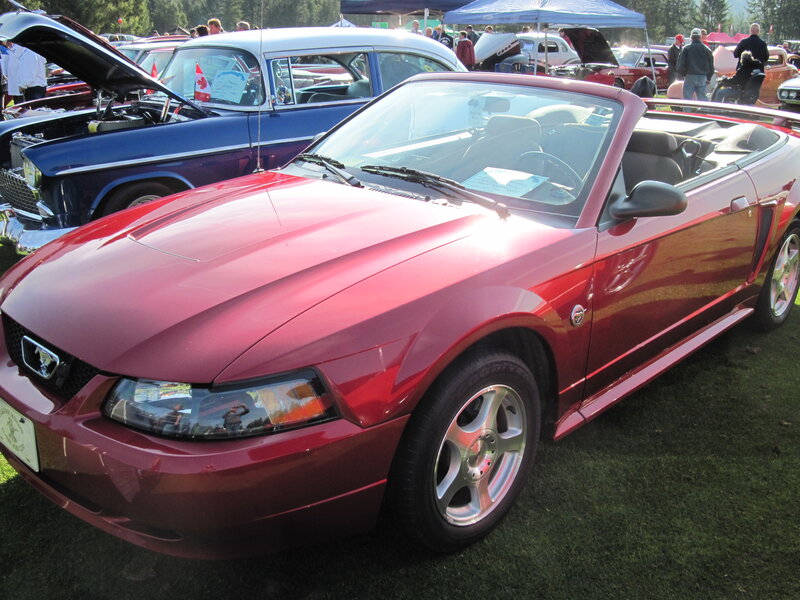 Red Mustang Convertible — Outdoor, Afternoon
