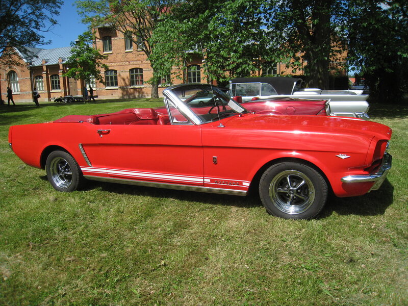 Red Mustang Convertible — Serene, Summer