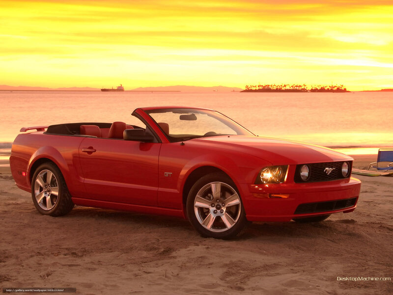 Red Mustang Convertible — Serene