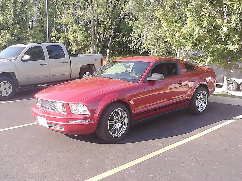 Red Mustang Coupe — Calm, Afternoon
