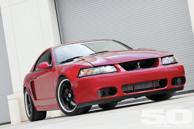 Red Mustang Coupe — Dramatic, Afternoon