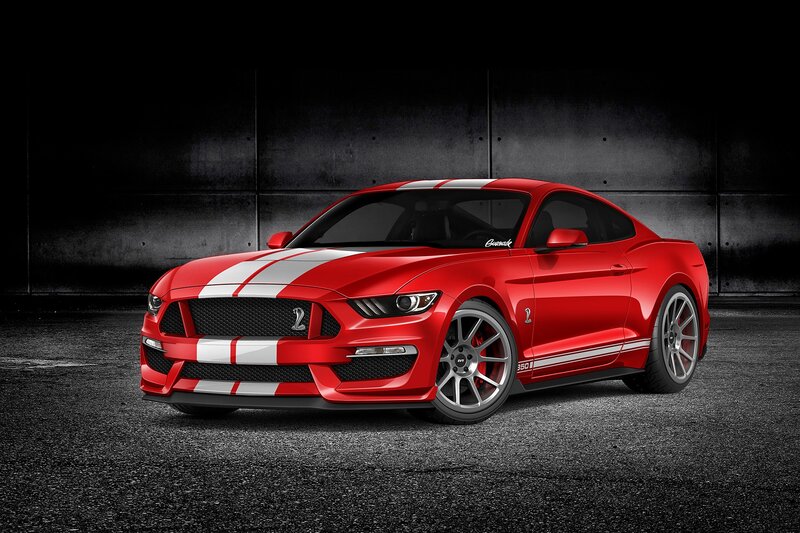 Red Mustang Coupe — Dramatic, Photograph, Car