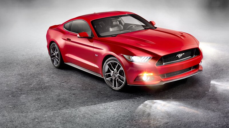 Red Mustang Coupe — Dramatic, Photograph