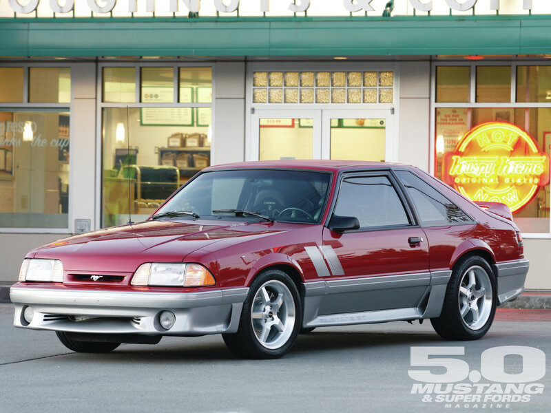 Red Mustang Coupe — Neutral, Afternoon