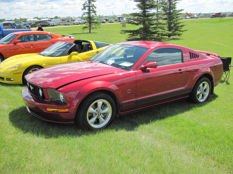 Red Mustang Coupe — Outdoor, Afternoon
