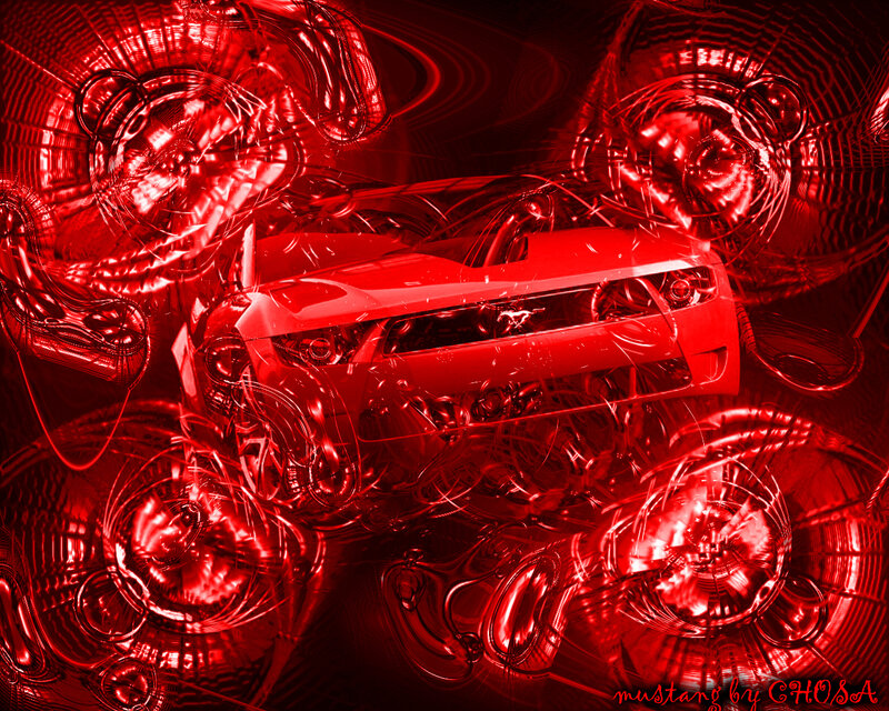 Red Mustang Fractal Art