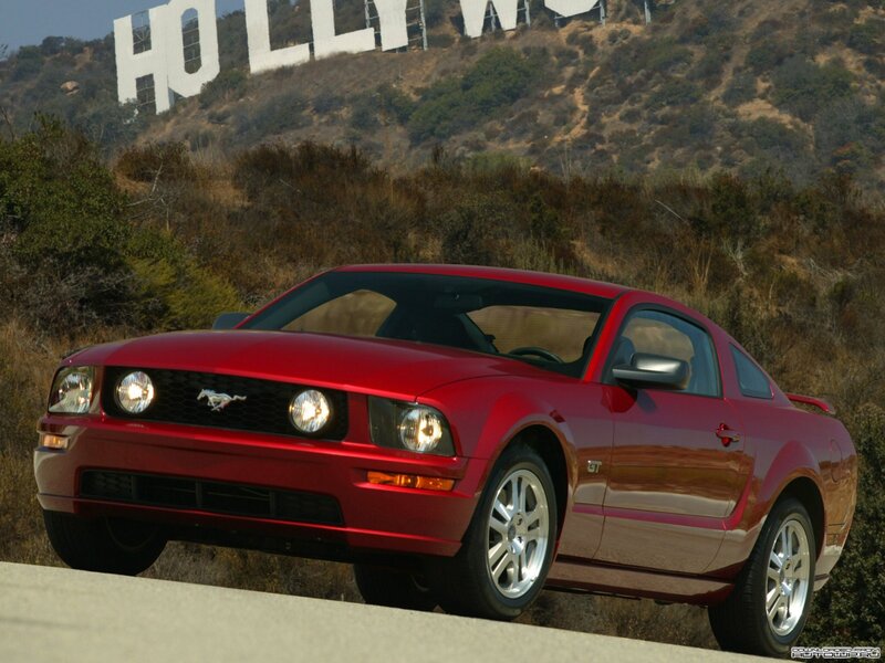 Red Mustang Gt Car — Dramatic, Afternoon