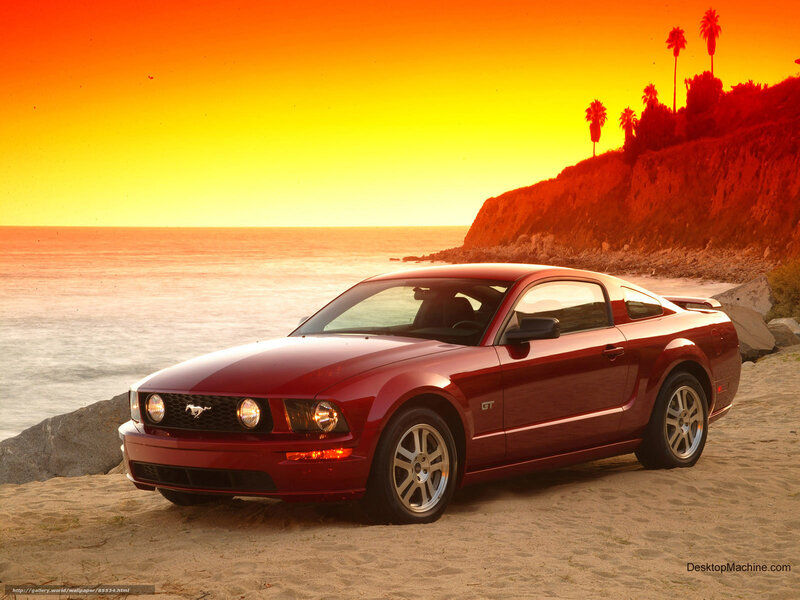 Red Mustang Gt — Dramatic