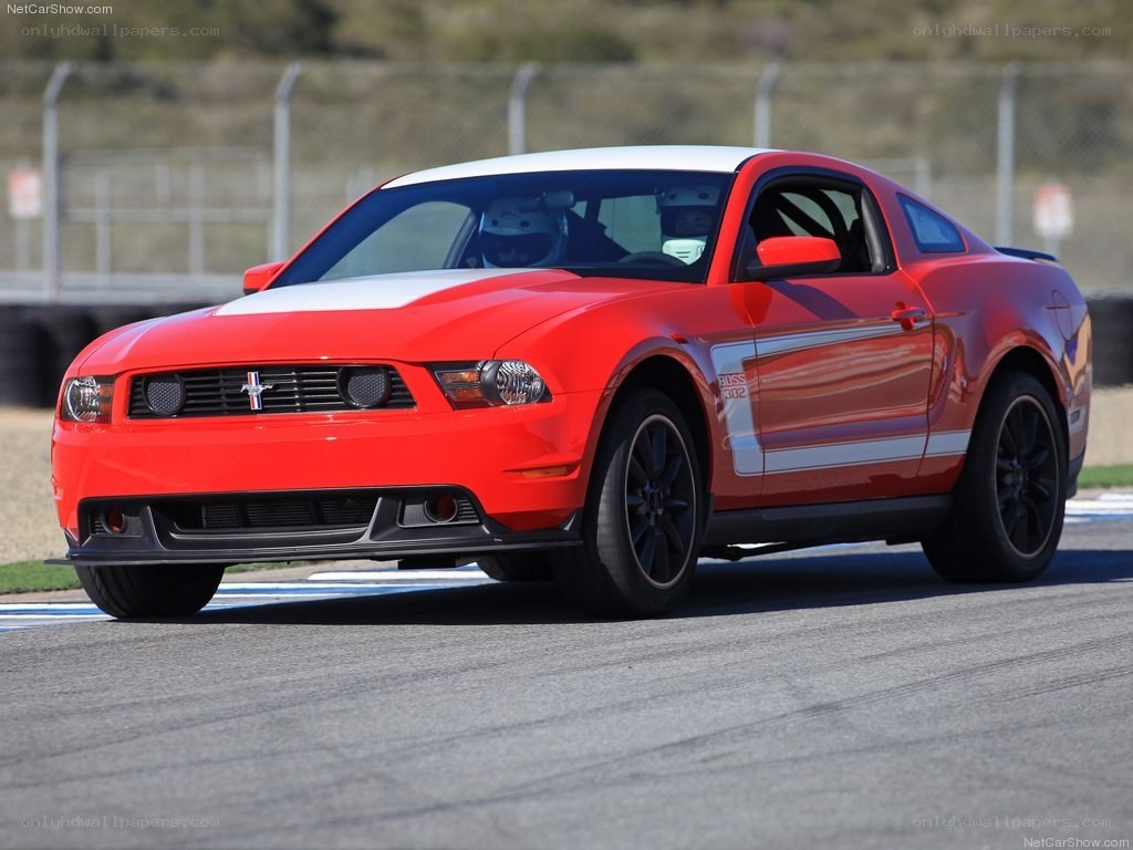 red mustang on racetrack