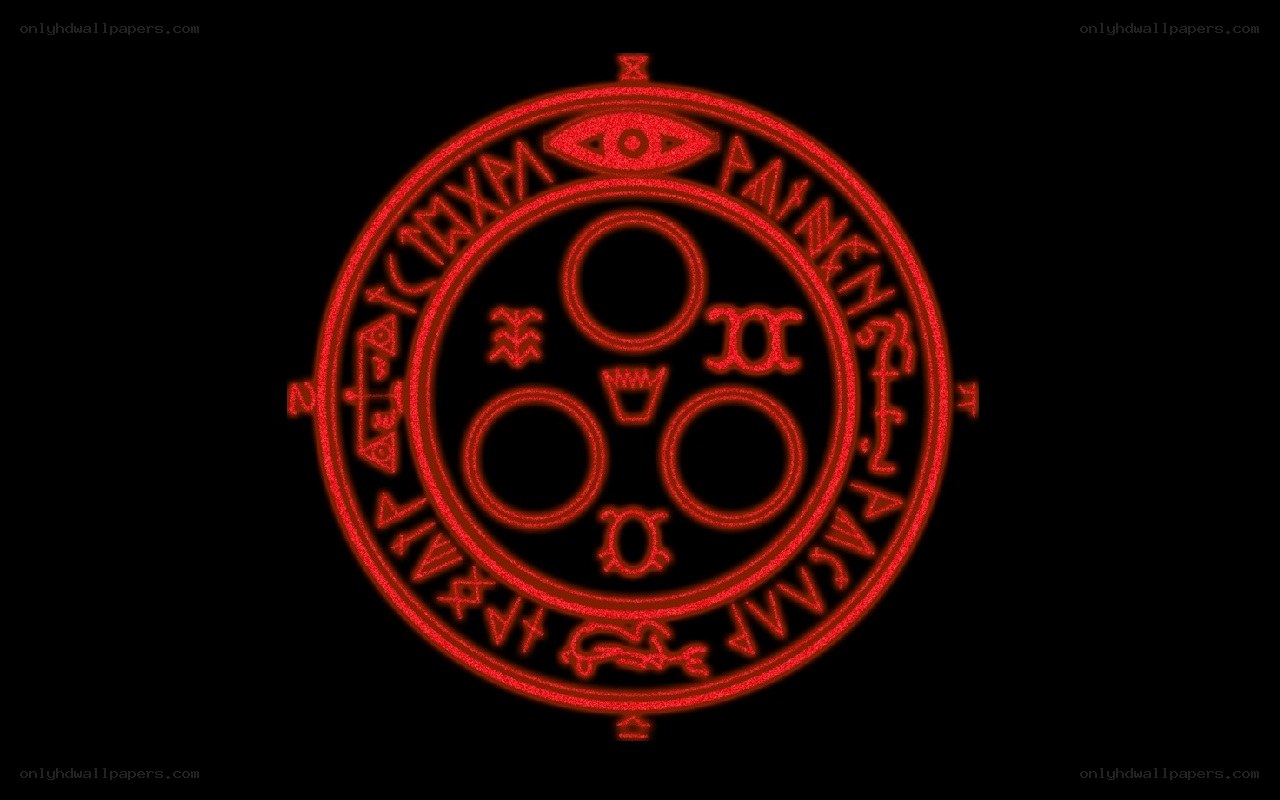 red mystical sigil symbol