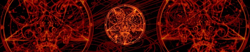 red mystical symbols
