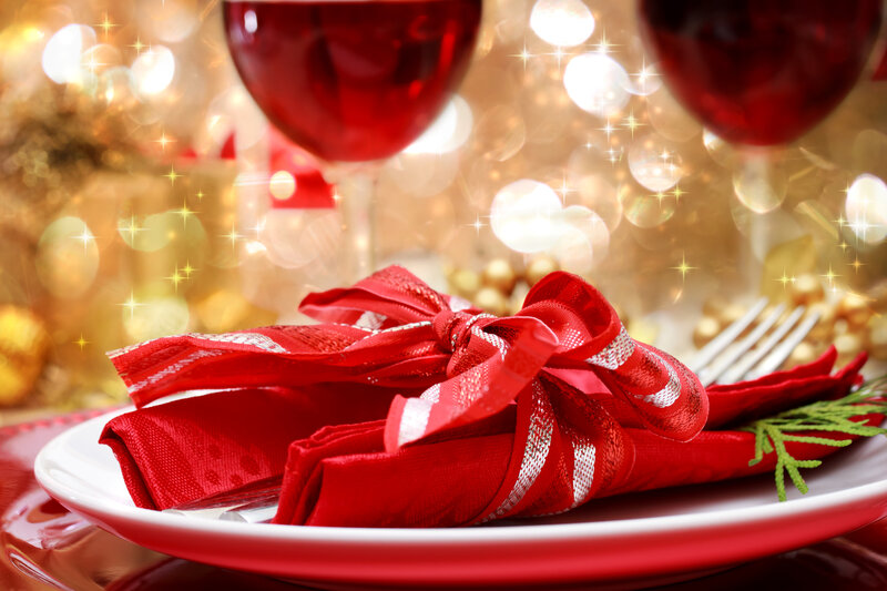 Red Napkin on Plate