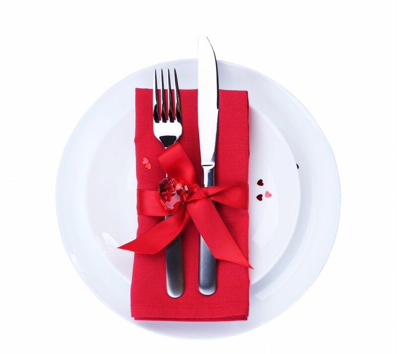 Red Napkin with Cutlery