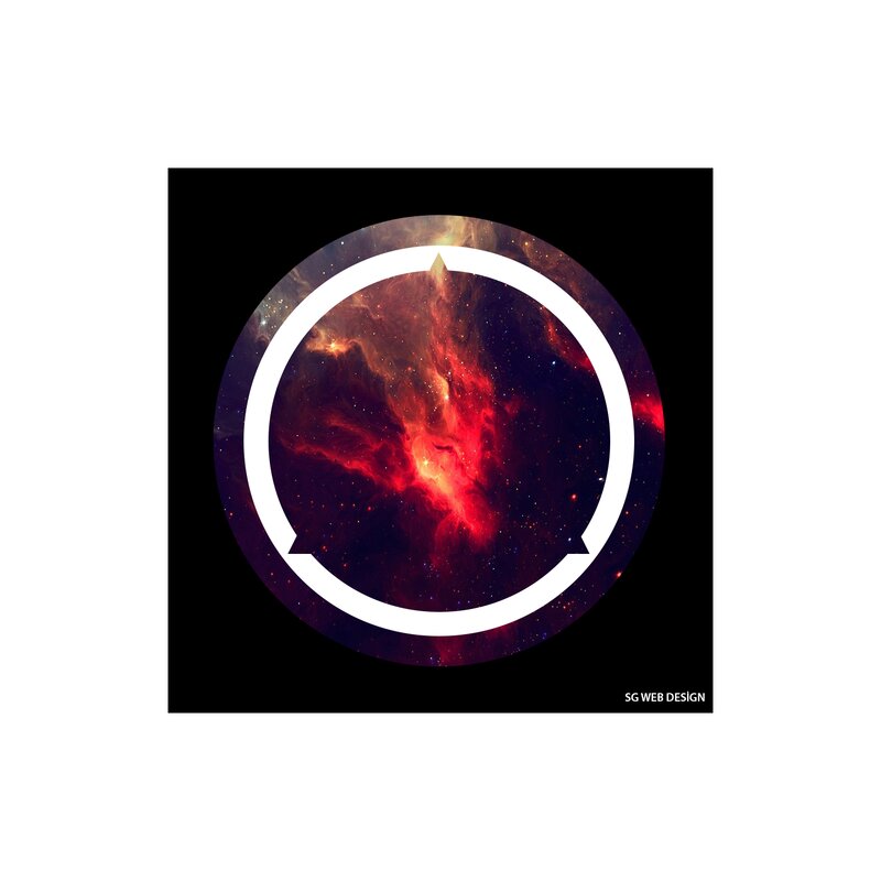 Red Nebula in Circle