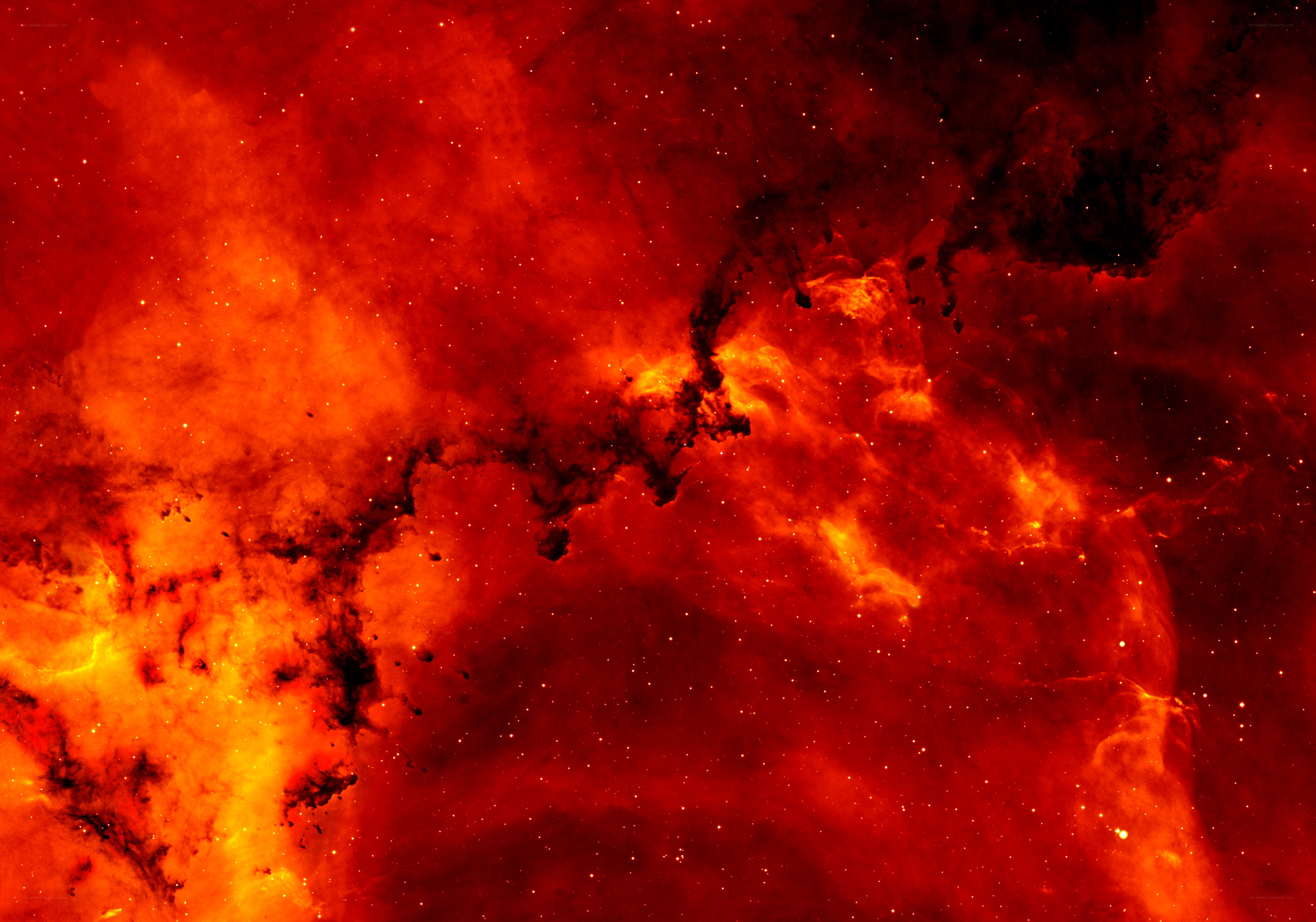 Red Nebula in Space
