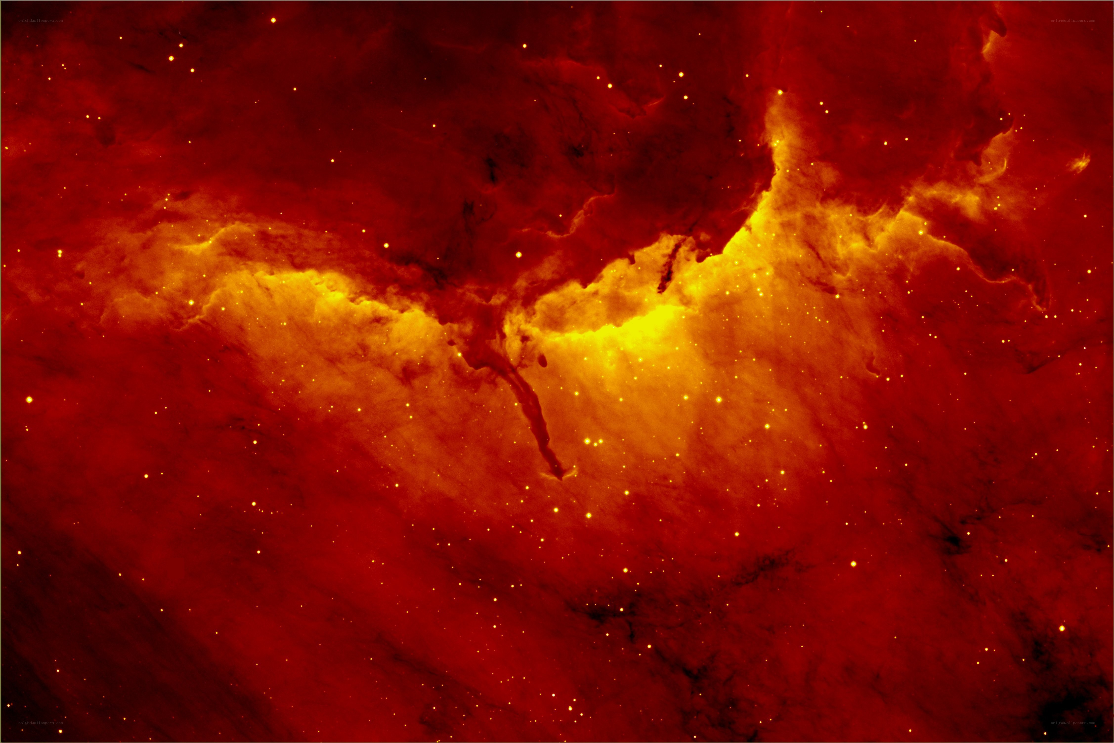 Red Nebula in Space