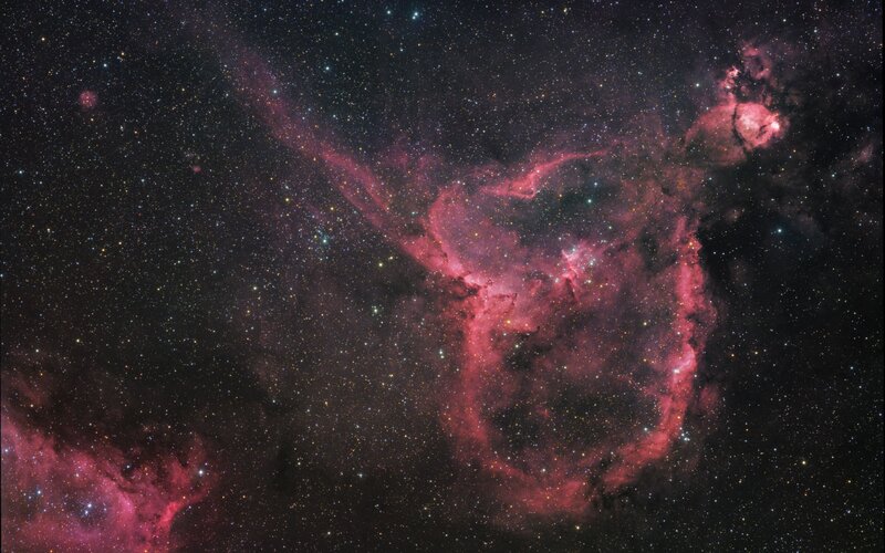 Red Nebula in Space