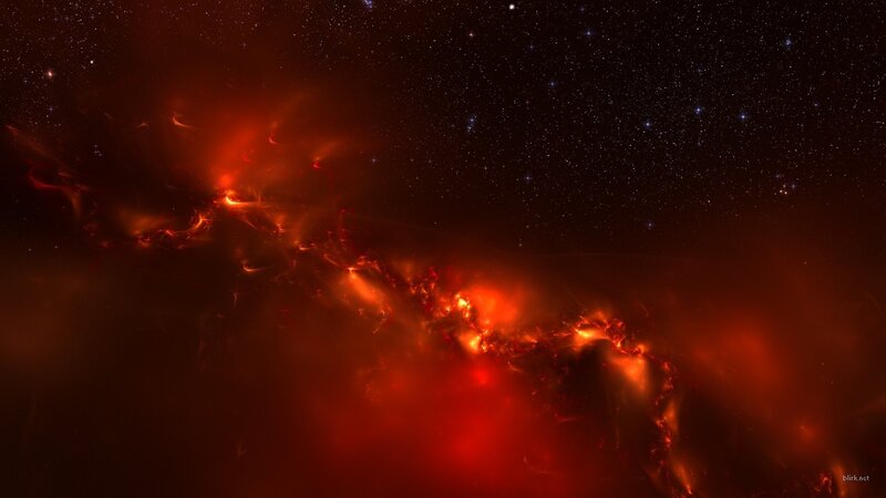 Red Nebula in Space