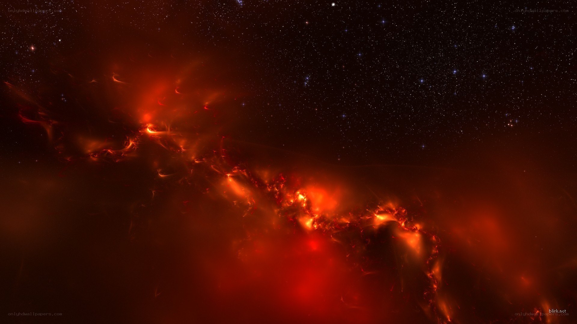 Red Nebula in Space