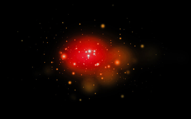 red nebula in space