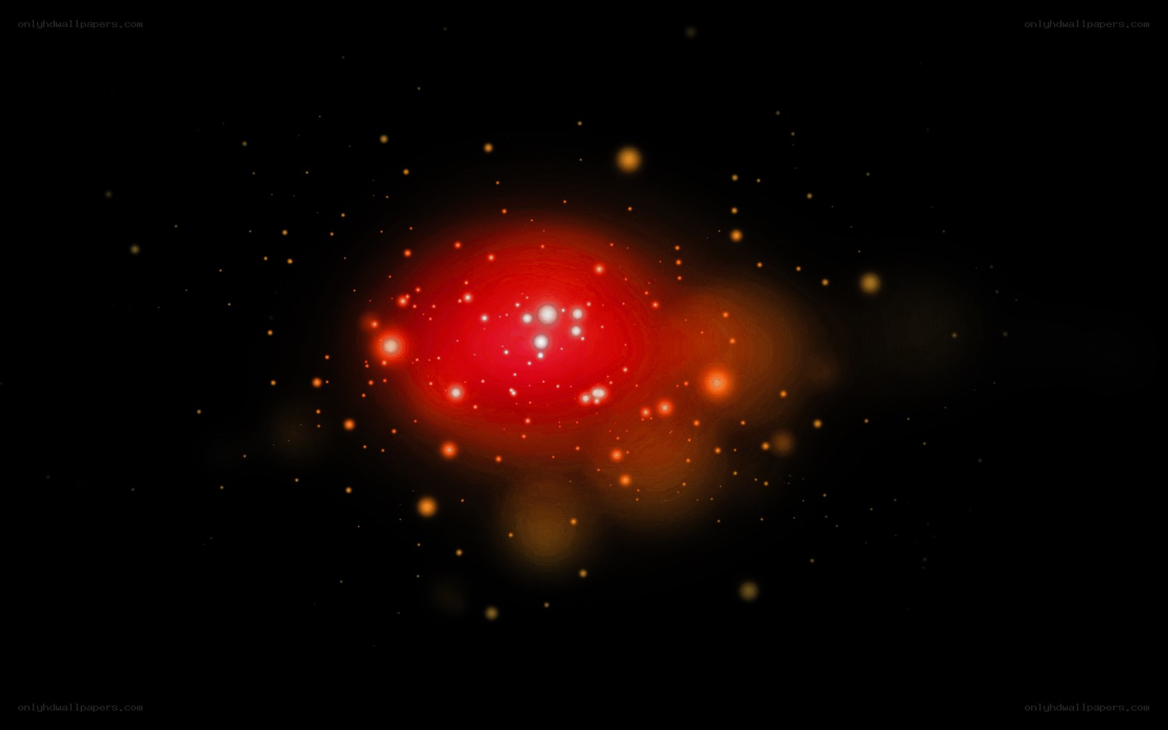 red nebula in space