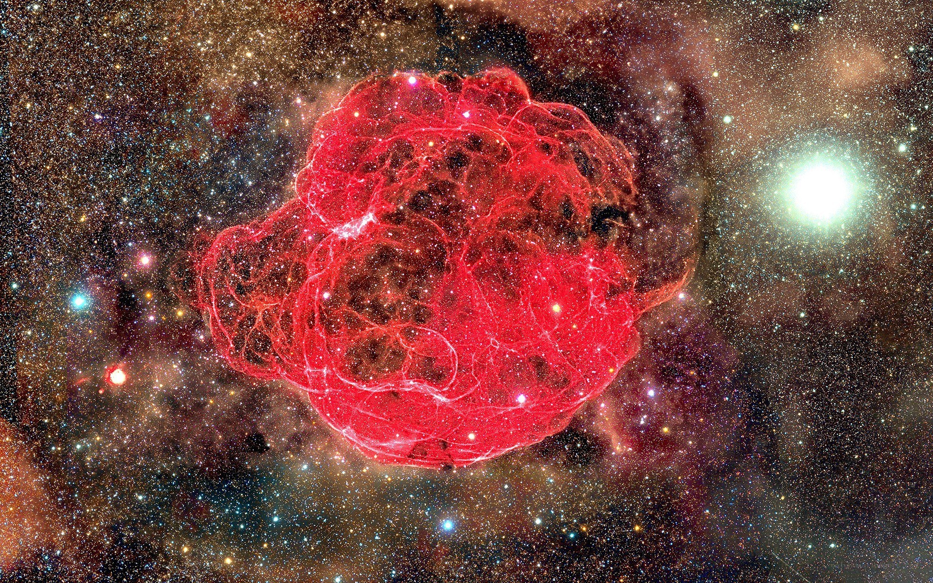 Red Nebula in Space