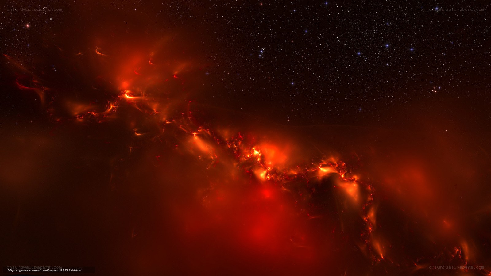 Red Nebula in Space