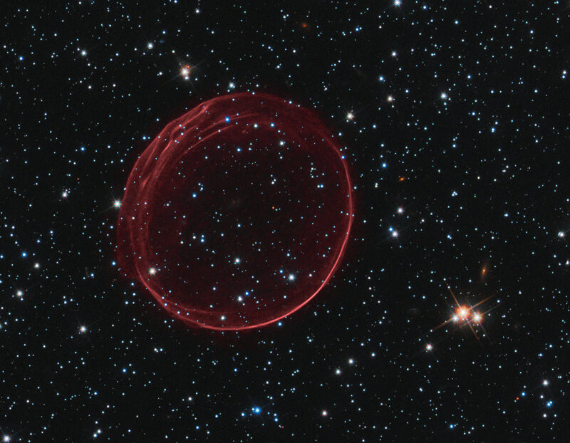 Red Nebula in Space — Black, Cosmic