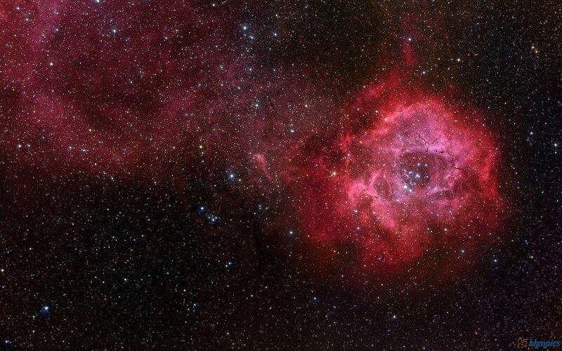 Red Nebula in Space — Cosmic, Night, Photograph, Stars, Gas Clouds