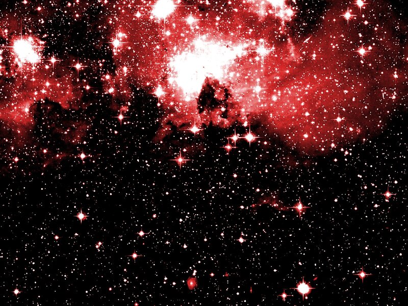 Red Nebula in Space — Cosmic, Night, Photograph
