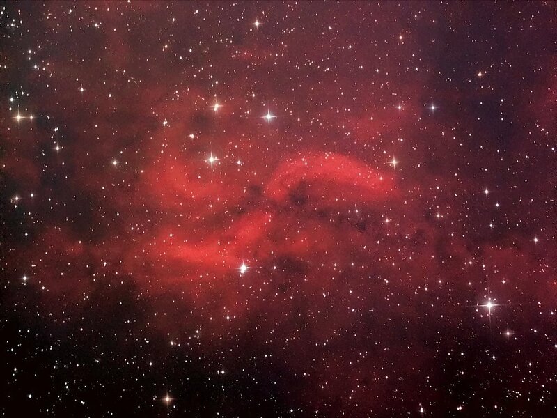 Red Nebula in Space — Cosmic
