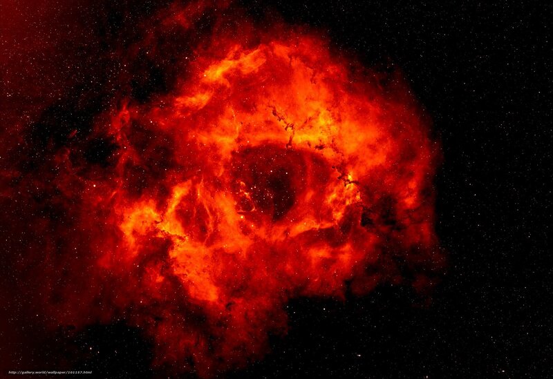 Red Nebula in Space — Dramatic, Photograph, Stars