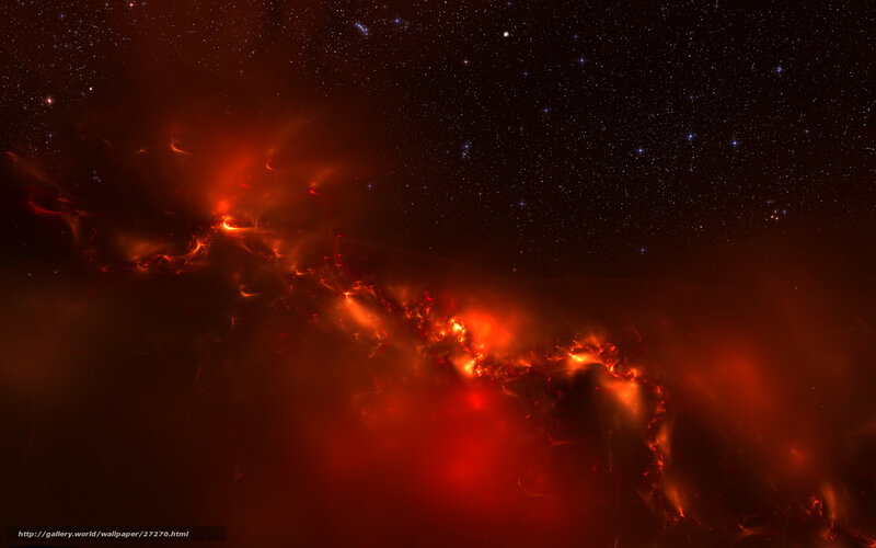 Red Nebula in Space