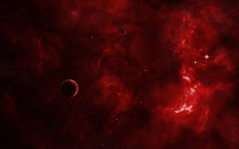 Red Nebula Space Scene