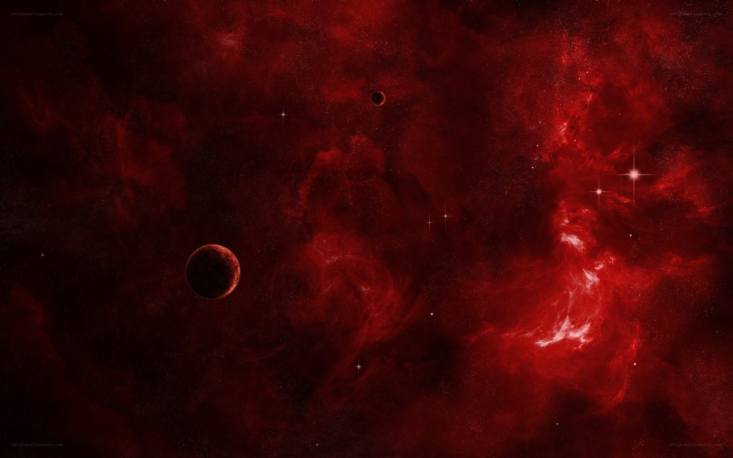 Red Nebula Space Scene