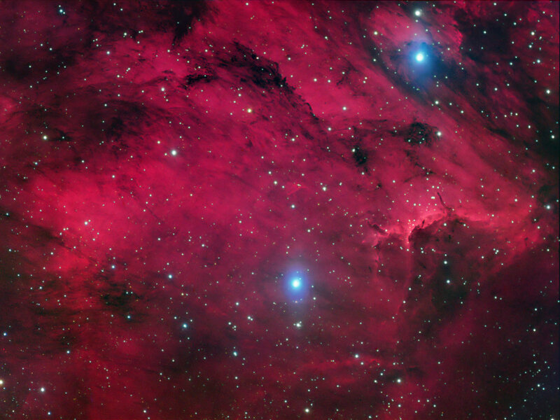 Red Nebula with Stars — Cosmic