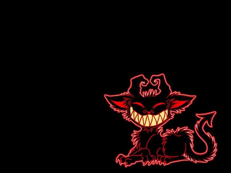 Red Neon Cat