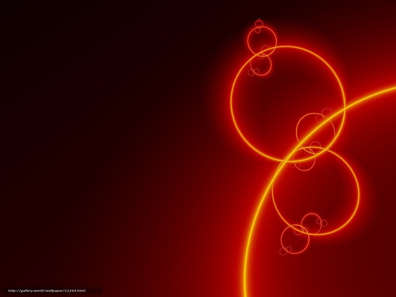 Red neon circle swirl