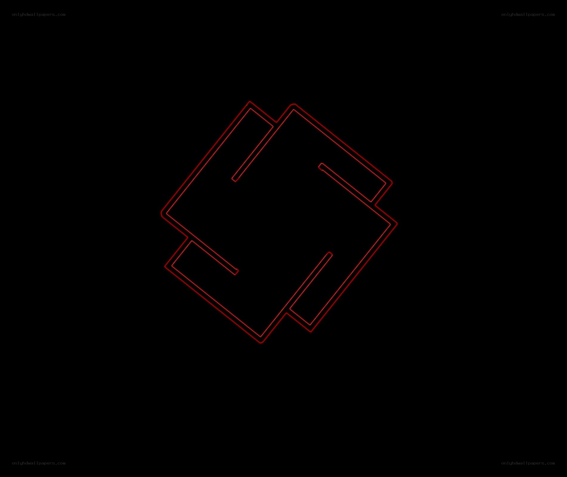 red neon geometric logo
