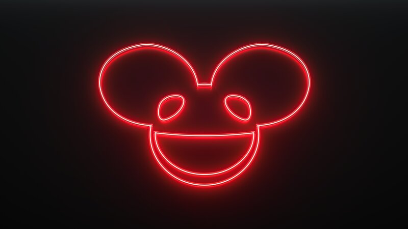 Red Neon Mouse Head