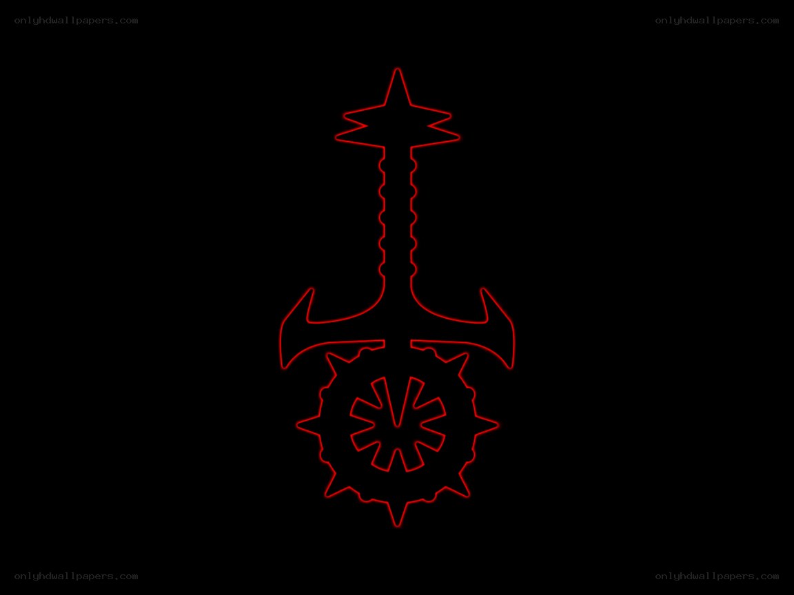 red neon sword symbol